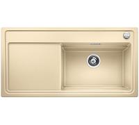 BLANCO ZENAR XL 6 S Vapor Plus 521233 Fregadero de cocina de granito Silgranit PuraDur incluye tabla de cortar de cristal, 1 pieza, champán, 521233