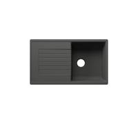BLANCO ZIA 5 S, SILGRANIT gris volcánico, tipo de montaje: instalación desde arriba, reversible, con mando a distancia, armario bajo 50, gran lavabo, superficie fácil de limpiar