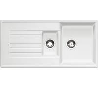 Blanco Zia 6 S fregadero de granito 100x50 cm blanco 514742