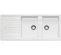 Blanco Zia 8 S fregadero de granito 116x50 cm blanco 515597