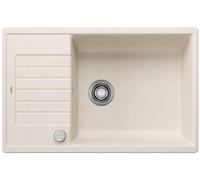 BLANCO ZIA XL 6 S Compact, color blanco de silanit, color blanco suave, tipo de montaje: instalación desde arriba, reversible, con mando a distancia de desagüe, armario bajo de 60 unidades, lavabo