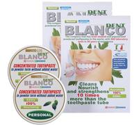 Blancodent Pasta de Dientes en Polvo Sin Flúor y Enjuague Bucal Natural, Blanqueadora y Alcalinizante, Profesional para Dientes Blancos y Encías Saludables (2)