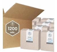 Blancoplata Servilletas papel 1200 unidades Reciclado Color Natural 33x33cm Plegadas en 1/4 100% celulosa Doble capa Máxima suavidad y resistencia Papel gofrado de micropunto