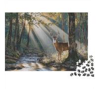 Blancotail Ciervo Resting Beside A Stream in The Bosque Rompecabezas Rompecabezas Juego De Habilidad para Toda La Familia 1000pcs (75x50cm)