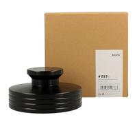 _blank #023bk | Estabilizador para Tocadiscos | Superficie de Apoyo de Fibra de Carbono e Inserto de asa | Peso del Disco | Aluminio | Negro | 335g de Peso de Apoyo