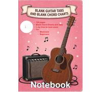 Blank Acoustic Guitar Tab Notebook: Blank Tablature sheets for 6 string acoustic guitar with blank guitar chord diagrams on each page