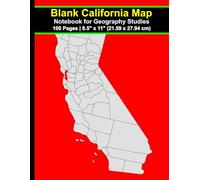 Blank California Map Notebook for Geography Studies | Ideal for Students to Explore California and Note-taking: 100 pages | 8.5" x 11" (21.59 x 27.94 ... Tool for Geography Lessons, Travel Planning