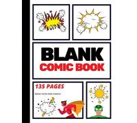 Blank Comic Book: Create Your Own Comic Strip, Blank Comic Panels, 135 Pages, Red (Action Comics)