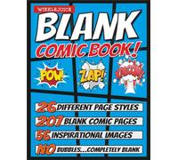 Blank Comic Book: Create Your Own Comics - 200+ Pages | 56 Comic Style Graphics For Inspiration | 26 Template Styles (4 - 12 Panels) | No Speech Bubbles | Large 8.5 x 11 | For Kids and Adults