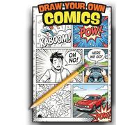 Blank Comic Book for Kids: Create Your Own Comic Book - 100 Blank Comic Templates - Single Sided Pages to Reduce Bleed Through - Cut & Paste Speech Bubbles and Captions Included