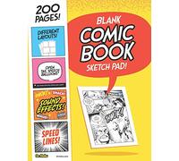 Blank Comic Book Sketch Pad: Create your own action packed comic book with pre-made story templates!