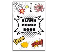 Blank comic book with paneled conversation boxes for kids teens and adults 100 pages