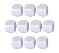 Blank Cubes - White Acrylic Cubes, writeable Dice Blocks, Number Learning Cube Set | Educational Math Counting Blocks Set, Kids Classroom Activity