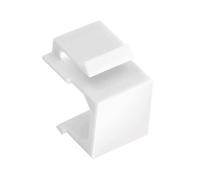 Blank Keystone Jack Inserts for Keystone Wall Plate and Patch Panel - White