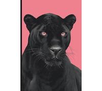 Blank Lined Notebook Wild Panther Rose and Black: 120 pages, wide ruled, 6x9 inches