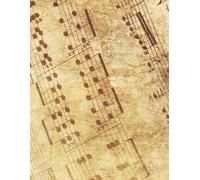 Blank Music Manuscript: 12 Staves per Page | 100 pages | 8.5”x11” | Elegant looking,Vintage themed Notebook,Journal for Composers, Students and Musicians