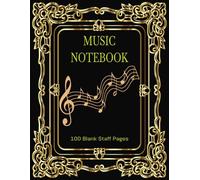 Blank Music Manuscript Book - 100 Staff Pages, 7 Staves per Page, Elegant Gold Floral Border, 8.5 x 11 inches, High-Quality Music Notebook with ... Design: Perfect for Composers and Musicians