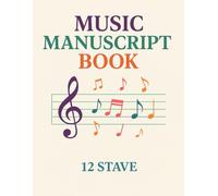 Blank Music Manuscript Book with 12 stave-100 pages