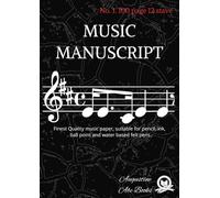 Blank Music Manuscript Notebook: Staff Paper Art Music Black Cover | 12 staves per page | 100 pages Music Book | Perfect for Music Lessons, Teachers A4 ( 8.27x11.69 )