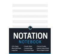 Blank Music Notation Notebook: 9-Stave Manuscript Paper for Songwriting, Composition, and Music Theory - Sheet Music Journal for Students and Teachers