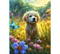 Blank Notebook Lined Journal (Diary, Notebook), 8.5" x 11", 110 Pages on Cream Paper: For anyone who loves Golden Retriever Puppies!
