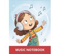 Blank Sheet Large Music Notebook for Girls - 100 pages, 8 Staves Per Page: Music Manuscript Paper for Guitar, Piano and Composition, Songwriting | ... Notebook for Kids, Students and Beginners