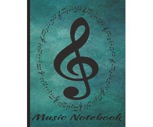 Blank Sheet Music Notebook: Clear five-line staffs only- No extra markings-Music Journaling