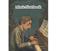 Blank Sheet Music Notebook: Music Manuscript Paper, White Blank Sheet Music, Notebook for Musicians, 12 Staff Paper, Music Composition Book, Christmas motif on the cover