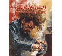 Blank Sheet Music Notebook: Music Manuscript Paper, White Blank Sheet Music, Notebook for Musicians, 12 Staff Paper, Music Composition Book, Christmas motif on the cover