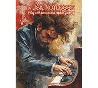 Blank Sheet Music Notebook: Music Manuscript Paper, White Blank Sheet Music, Notebook for Musicians, 12 Staff Paper, Music Composition Book, Christmas motif on the cover