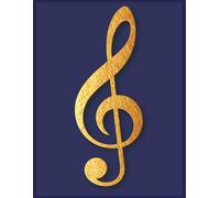 Blank Staff Paper: Wide Staff Music Manuscript Notebook