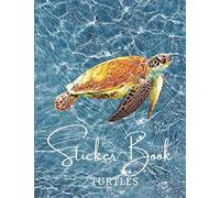Blank sticker book for collecting sticker of turtles | Gift for children: Premium cover activity book for drawing with empty papers to put in stickers (Amphibian sticker books for kids)