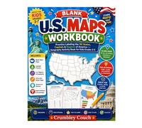 BLANK U.S. MAPS WORKBOOK: Practice Labeling the 50 States, Capitals & Regions of America - Geography Activity Book for Kids Grades 3-5