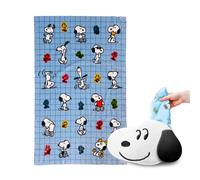 Blankeazzz peanuts snoopy & woodstock 2-in-1 plush toy & travel blanke