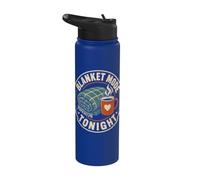 Blanket Mode Tonight Funny Stay Home Quote Stainless Steel Insulated Water Bottle