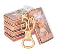 Blanketswarm 36 abridores de botellas dorados para fiesta de 50 cumpleaños, recuerdos de 50 aniversario para invitados, abrebotellas de cerveza de corona para fiesta de cumpleaños, boda, aniversario