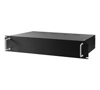 Blanko 207490 - Caja vacía para Rack (480 mm, 2 U, Kit de Montaje), Color Negro