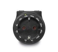 Blanko Temporizador CT4, enchufe con indicador LED integrado, temporizador digital de bajo consumo, negro, solo compatible con enchufes alemanes de 220 V