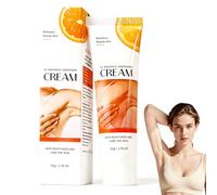 Blanqueador De Axilas,Crema Blanqueadora Partes Intimas,Crema Blanqueadora Corporal Para Axilas,Rodillas Y Zonas,Aclara Manchas Oscuras,Nutrición profunda,Textura Ligera Rápida Absorción,50g(Naranja)
