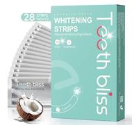 Blanqueador Dental Tiras Blanqueadoras Dientes: TeethBliss 14 Días Blanqueamiento Dental en Casa, Dientes Blancos para Quienes Beben Café y Fuman, Blanqueador para Cuidado Esmalte, Coco