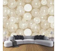Blanquecino Fotomurales Decorativos Pared Papel Pintado Geometría 350×256cm Murales Pared de Seda HD Moderno Círculo 3D Impresión Del Arte Oficina Tv De Fondo Fotomurales
