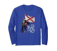 Blas de Lezo, Cruz Borgoña Manga Larga, Unisex para Adultos, Azul Real, L