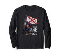 Blas de Lezo, Cruz Borgoña Manga Larga, Unisex para Adultos, Negro, S