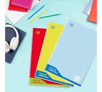 Blasetti - 6 Maxi cuadernos DIDÁCTICOS One Color. Papel de 100gr, 72 páginas + contraportada, Jolly Page, ideales para disgrafía, paquete con colores surtidos - C5