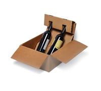 Blasetti Caja para Envío de Botellas - Bottle Case para 2 Botellas, embalaje para vinos espumosos y licores, paquete de 20 portabotellas.