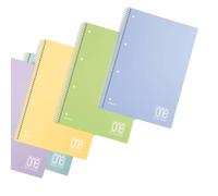 Blasetti Maxicuaderno espiral con agujeros One Color Pastel - A4 - Cuadrado 5 mm - 80 hojas - 80 gr - Tapa PPL