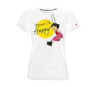 Blasfemus Camiseta de mujer - Heidi - Because I'm Happy Dibujos Animados años 80 blanco M