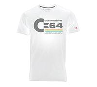 Blasfemus Camiseta Hombre Commodore 64 C64 Años 80 Vintage Nerd, blanco, L