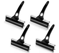 BLASHRD 4 Piezas de Rodillos de Goma, Rodillos de Goma Negros, Rodillos de Tinta para Pegar Bloques de Tinta de Impresión, Papel, Manualidades, Prensa