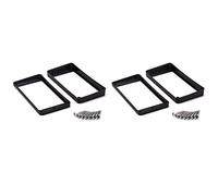 BLASHRD 4 Uds Anillos de Montaje de de Pastillas Humbucker Curvas Negras para Guitarra Eléctrica